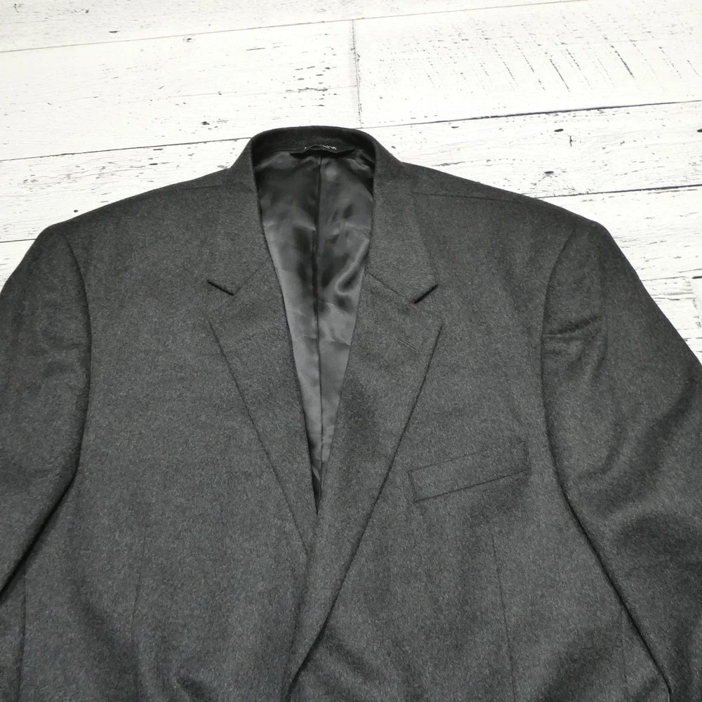 Jos A Bank Blazer Mens 50 Long Gray 100% Cashmere Two Button Sport Coat Jacket